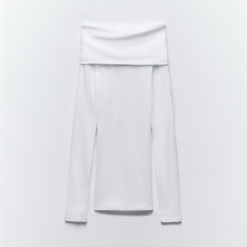 Zara White - off the shoulder supima cotton top